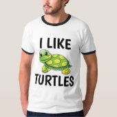 J'AIME LES T-shirts TURTLES (Devant)