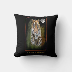 J'aime les tigres coussin