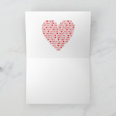 J'aime les vacances de Noël Carte de coeur rouge (Intérieur)