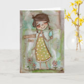 J'aime l'été et vous - Carte de voeux (Fleur jaune)