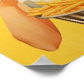 J'aime l'impression de frites Art mural de cuisine (Coin)