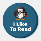 J'Aime Lire Le Magnet De Pingouin (Devant)