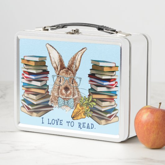 J'Aime Lire - Lunchbox en métal lapin (En situation)