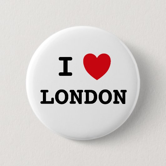 J'aime Londres 6 Cm Round Badge (Devant)