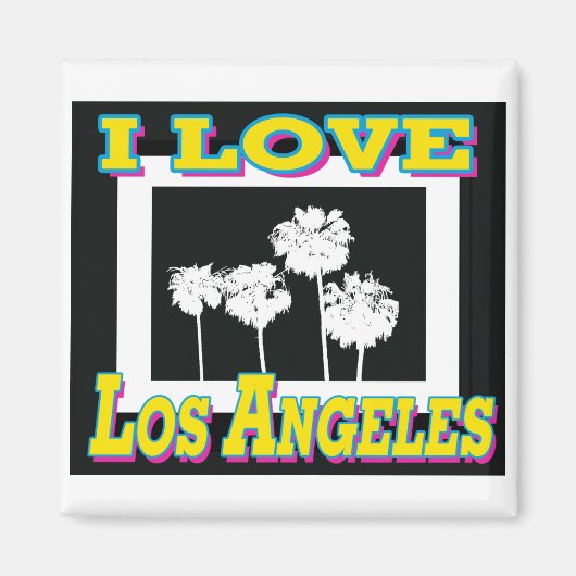 J'AIME Los Angeles Design #5 Magnet (Devant)