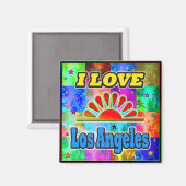 J'AIME Los Angeles Sun & Palms Magnet (Recto/Verso)