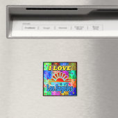 J'AIME Los Angeles Sun & Palms Magnet (In Situ (Lave-vaisselle))