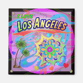 J'AIME Los Angeles VRAI Magnet de Progrès (Devant)