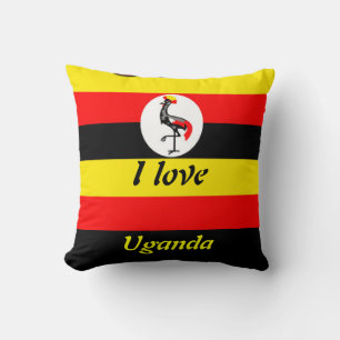 J'aime l'Ouganda coussin mojo américain