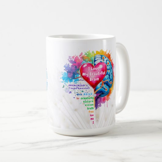 J'Aime Ma Belle Brain Beverage Mug (Devant droit)