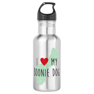 J'aime ma bouteille d'eau de chien de Boonie (le