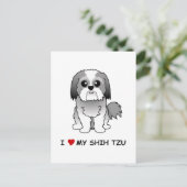 J'aime ma carte postale Shih Tzu (Debout devant)
