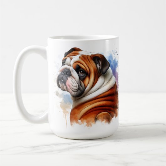 J'Aime Ma Coupe De Mug De Café Bulldog (Gauche)