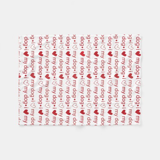 J'aime ma couverture en toison de chien avec les C (Devant (Horizontal))