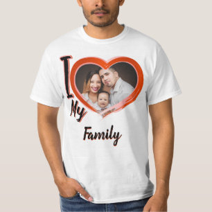 J'aime ma famille _cadeau personnalisé T-shirt
