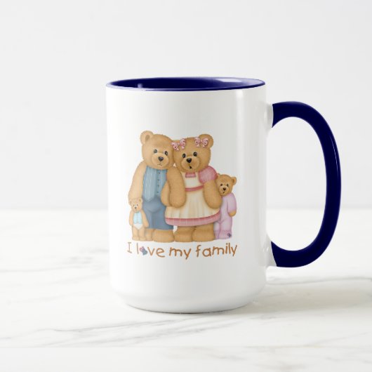 J'Aime Ma Famille, Teddy Bear Mug (Droite)