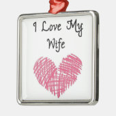 **J'AIME MA FEMME** ORNEMENT DE NOËL (Gauche)