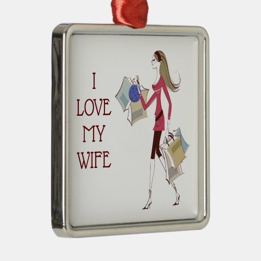 ****J'AIME MA FEMME**** ORNEMENT DE NOËL (Droite)