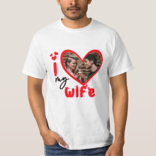 J'aime ma femme Photo personnalisée T-shirt