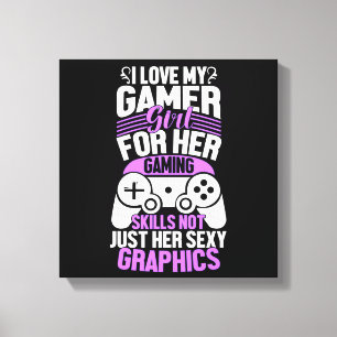 J'aime ma fille joueuse de jeux vidéo sur toile