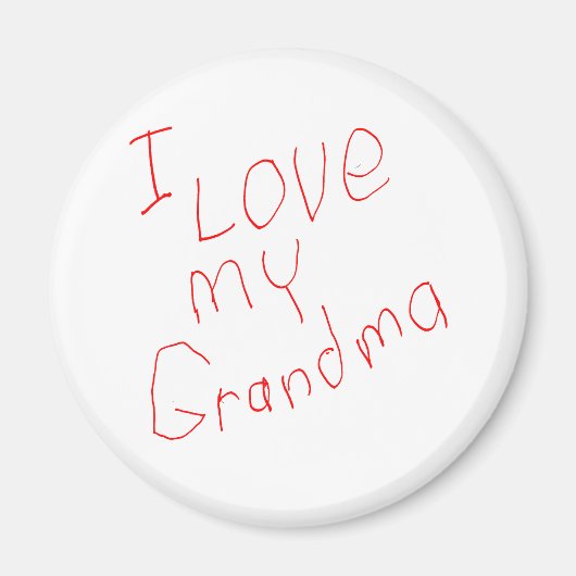 J'Aime Ma Grand-Mère ! Magnet (Devant)