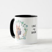 J'Aime Ma Grande Mug De Café Dane Wreath (Devant gauche)