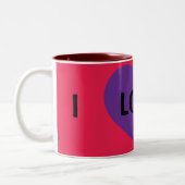 J'AIME ma maman mignonne Coeur Design Café Mug pou (Gauche)