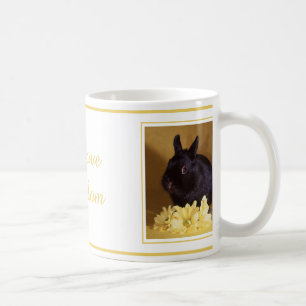 J'aime ma maman - tasse de lapin et de marguerites