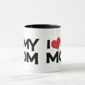 J'aime ma mère Fête de la Mère Ringer Mug (Centre)