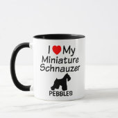 J'Aime Ma Miniature Schnauzer Chien Mug (Gauche)