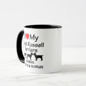 J'Aime Ma Mug À Trois Jack Russell Terrier Chiens (Devant gauche)