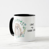 J'Aime Ma Mug De Café Shih-Tzu Wreath (Devant gauche)