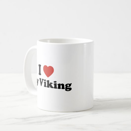 J'Aime Ma Mug De Café Viking (Devant gauche)