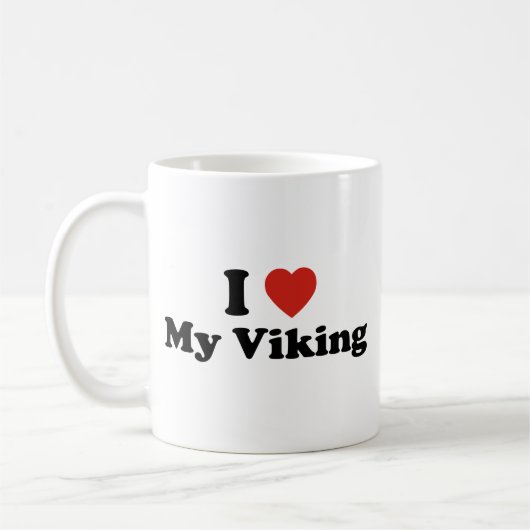 J'Aime Ma Mug De Café Viking (Gauche)