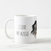 J'aime ma Mug de Chien Aussie (Gauche)