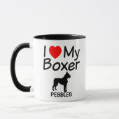 J'Aime Ma Mug De Chien De Boxer (Gauche)