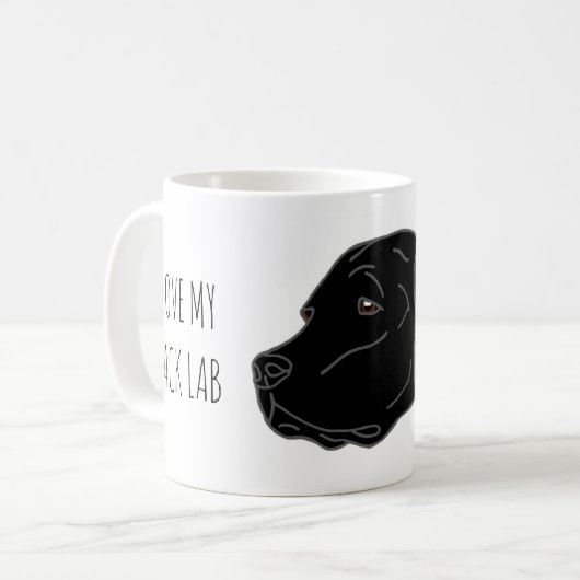 J'Aime Ma Mug De Chien Du Black Lab (Devant gauche)