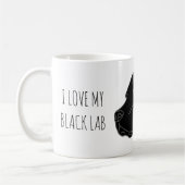 J'Aime Ma Mug De Chien Du Black Lab (Gauche)