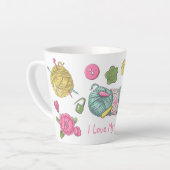 J'Aime Ma Nan Crochet Semaine Latte Mug (Angle gauche)