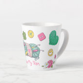 J'Aime Ma Nan Crochet Semaine Latte Mug (Angle droit)