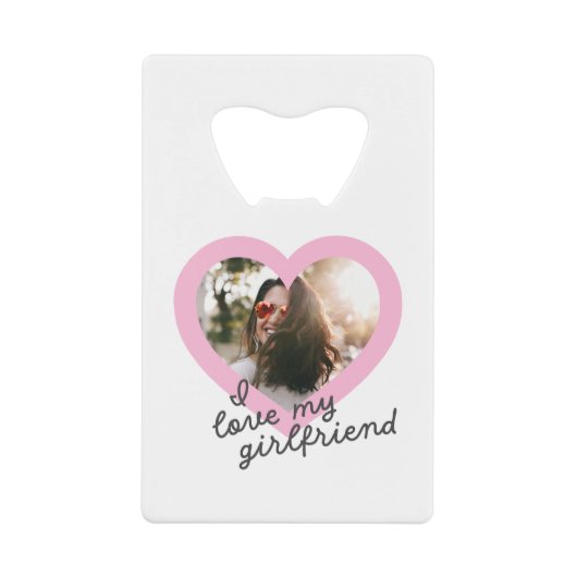 J'aime ma petite amie Custom Pink Valentines Photo (Devant)