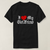 J'aime ma petite amie, t-shirt de relation (Design devant)