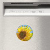 J'Aime Ma Tante ! Fleurs de soleil jaunes magnets (In Situ (Lave-vaisselle))