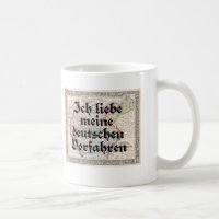 J'aime ma tasse allemande d'ancêtres