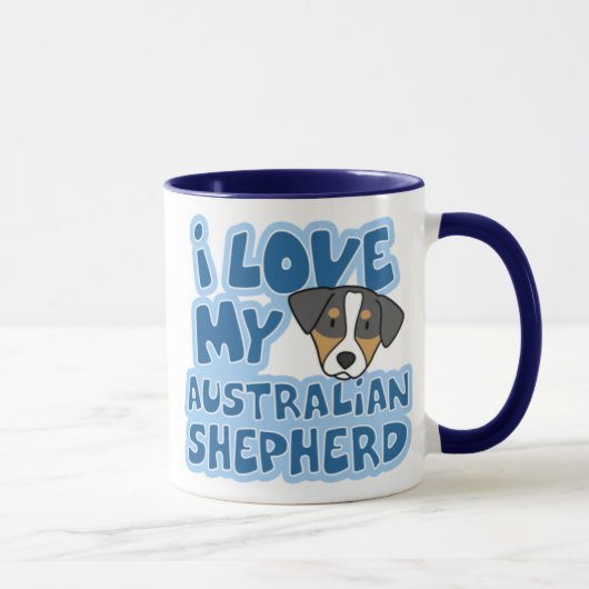 J'aime ma tasse australienne de berger (Droite)