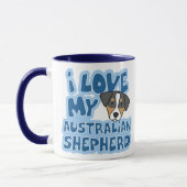 J'aime ma tasse australienne de berger (Gauche)