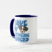 J'aime ma tasse australienne de berger (Devant gauche)
