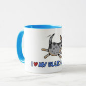 j'aime ma tasse bleue de heeler (Devant gauche)