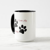 J'aime ma tasse de bébé de fourrure avec des (Devant gauche)