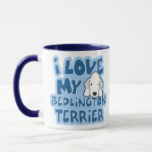 J'aime ma tasse de Bedlington Terrier (Gauche)